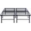 Structure de support pour grand matelas, structure en acier, structure moderne à finition noire, noir robuste, pliable, supporte 750 lb-123033379