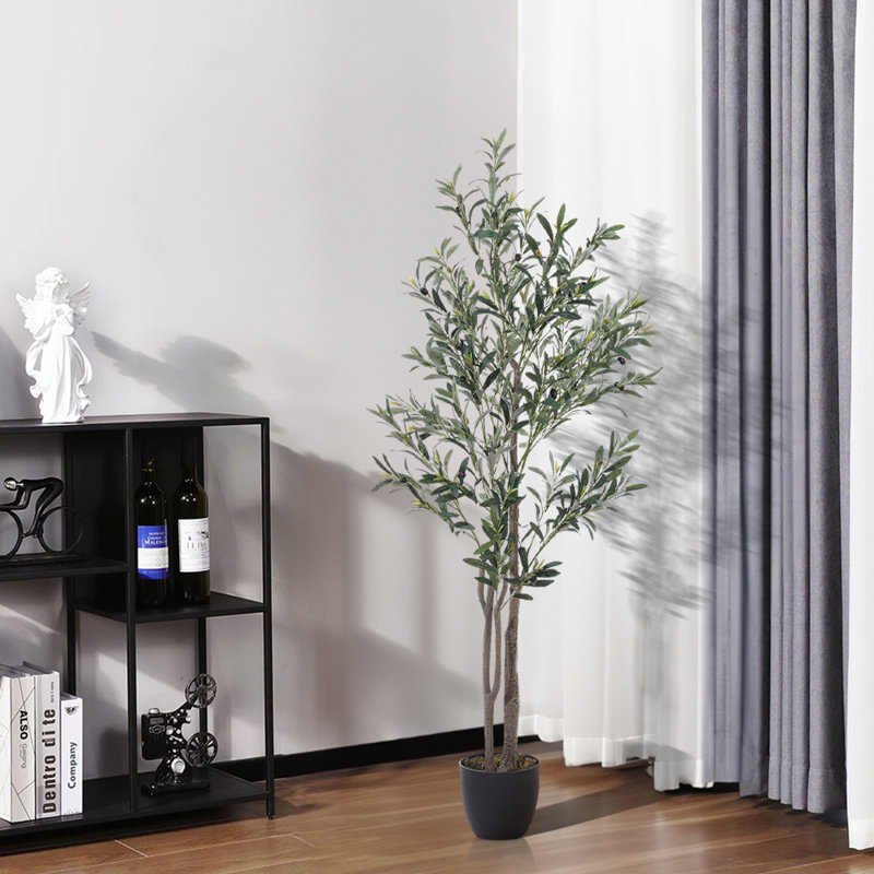 165cm Faux Olive Tree Tree in Freestanding