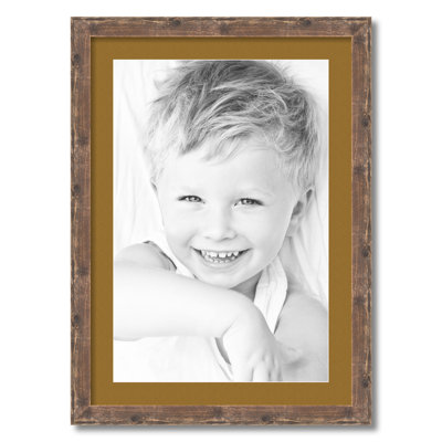 Wood Matte Picture Frame with Mat