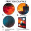 Orange rouge, énergie, montée en puissance de la centrale solaire - centrales électriques, impression d'art mural-1038667628-1038667664