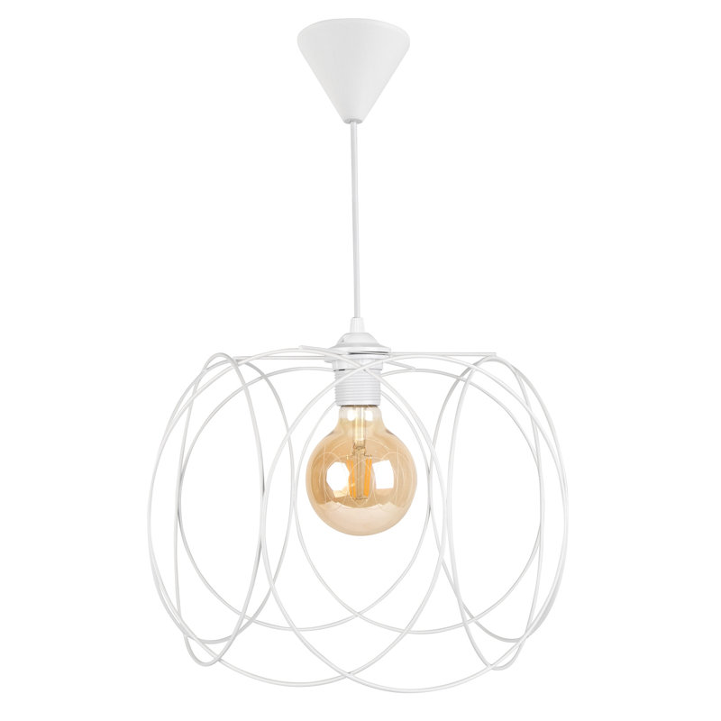 Luminaire suspendu géométrique 1 lumière Chouinard, Blanc