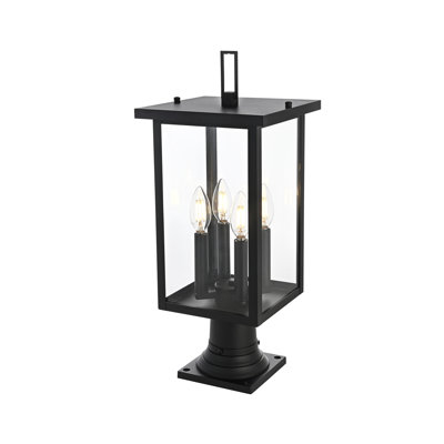 9" Iron Outdoor Post Light