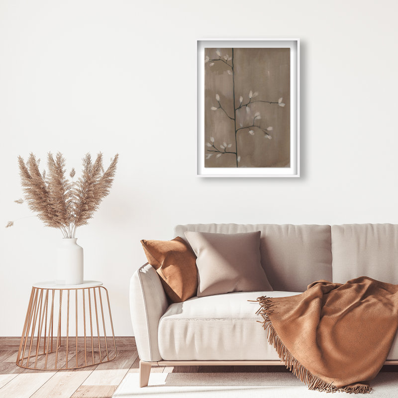 Blossoming Twig II Shadowbox Floral & Botanical Print by Oliver Gal, Black Frame, 10 x 15, 46.5"H x 31.5"W, White Frame