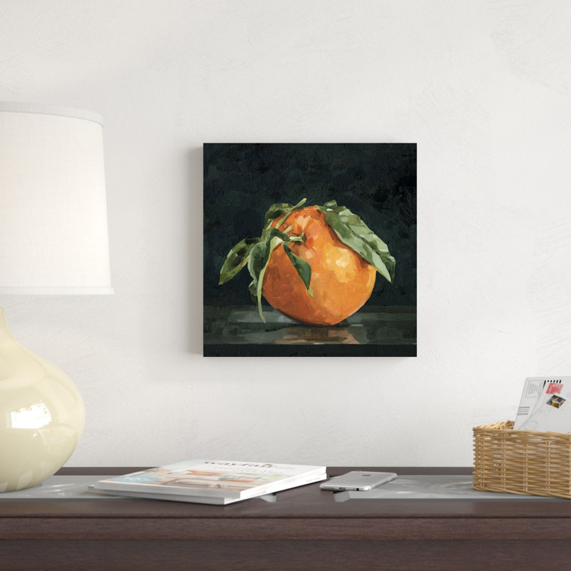 Nature morte orange foncé II, H 12 po x l 12 po