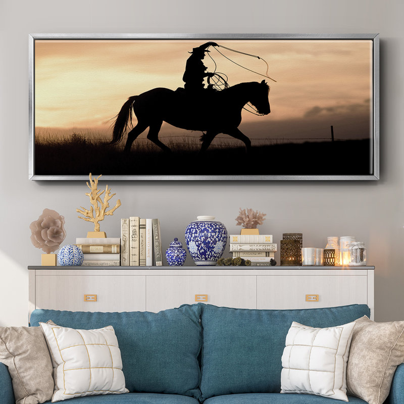 «Rope and Ride II», toile encadrée, 20" H x 50" W