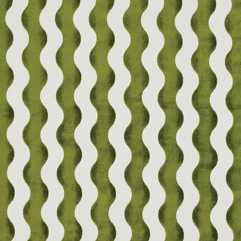 Tissu en velours Schumacher x Miles Redd The Wave, Laitue