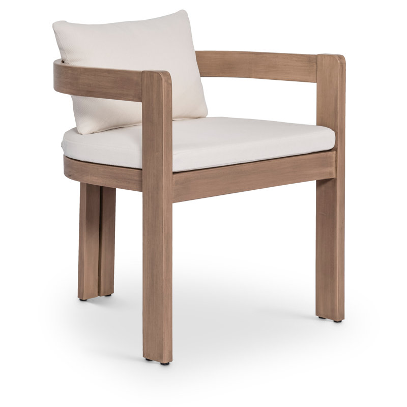 Chaise d'extérieur rembourrée en tissu Newport Glenmore, Crème, crème