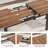 47.3"-63" Extendable Dining Table for 4-8 Rectangular Wood Kitchen Table with Strong Metal Frame Walnut color plateiron frame Walnut Black