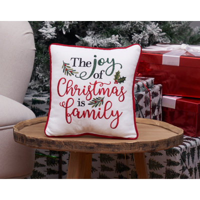 Joy of Christmas Family Pillow