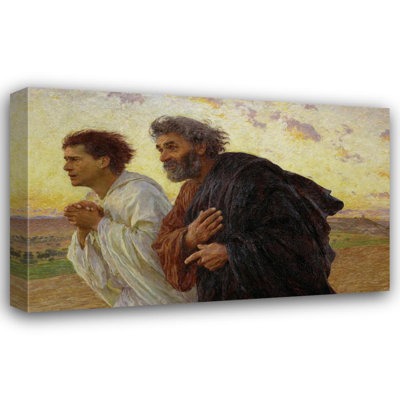 Disciples Peter and John Rushing To The Sepulcherthe Morning of The Resurrection
