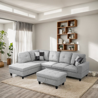 Tatiauna 3 - Piece 103.5"Upholstered Sectional with Ottoman