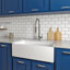 Fireclay Venice Front Reversible 33" L x 18" W Farmhouse/Apron Kitchen Sink with Accessories-1456365216