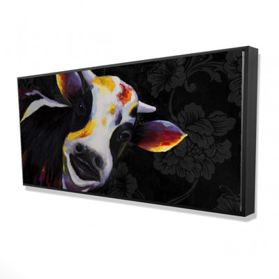 Funny Cow Print On Canvas
