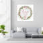 «Love Blooms Wreath», art mural élégant paysage éthéré moderne-124289663