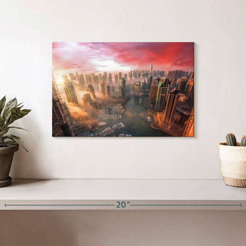 Ravi Dubai Sunset, 8" H x 12" W