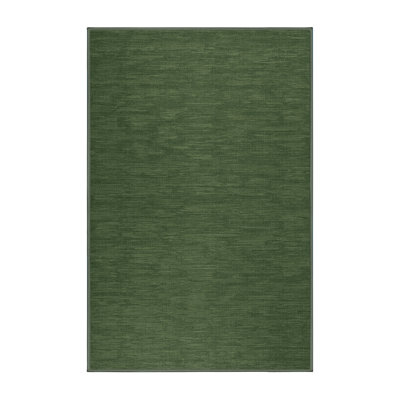 Tapis vert uni lavable à la machine