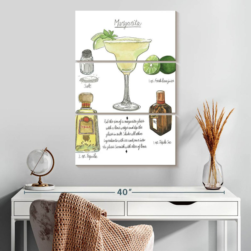 Yarlin Classic Cocktail - Margarita, H 32 po x l 20 po