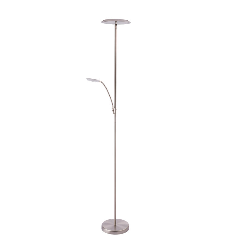 Lampe torchère sur pied 72 "à DEL, Nickel satiné