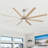 Oversized Windmill - Blade Modern Farmhouse Standard LED Ceiling Fan with Remote Control and Light Kit Included-110096760-110096758