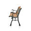 Metal/Solid Wood Outdoor Bench