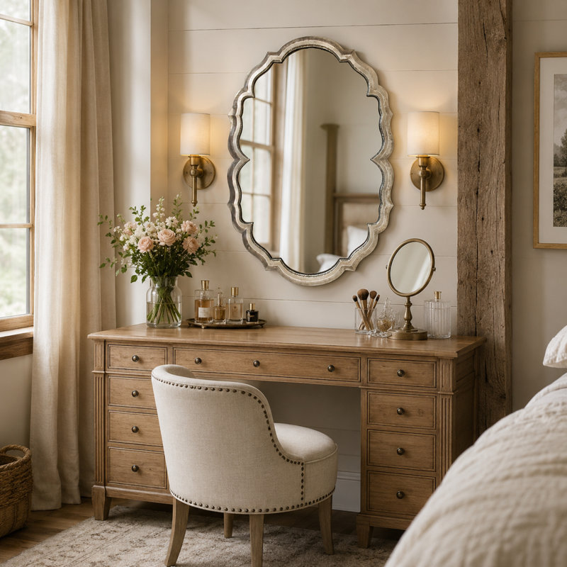 Epine Flat Metal Beveled Wall Mirror