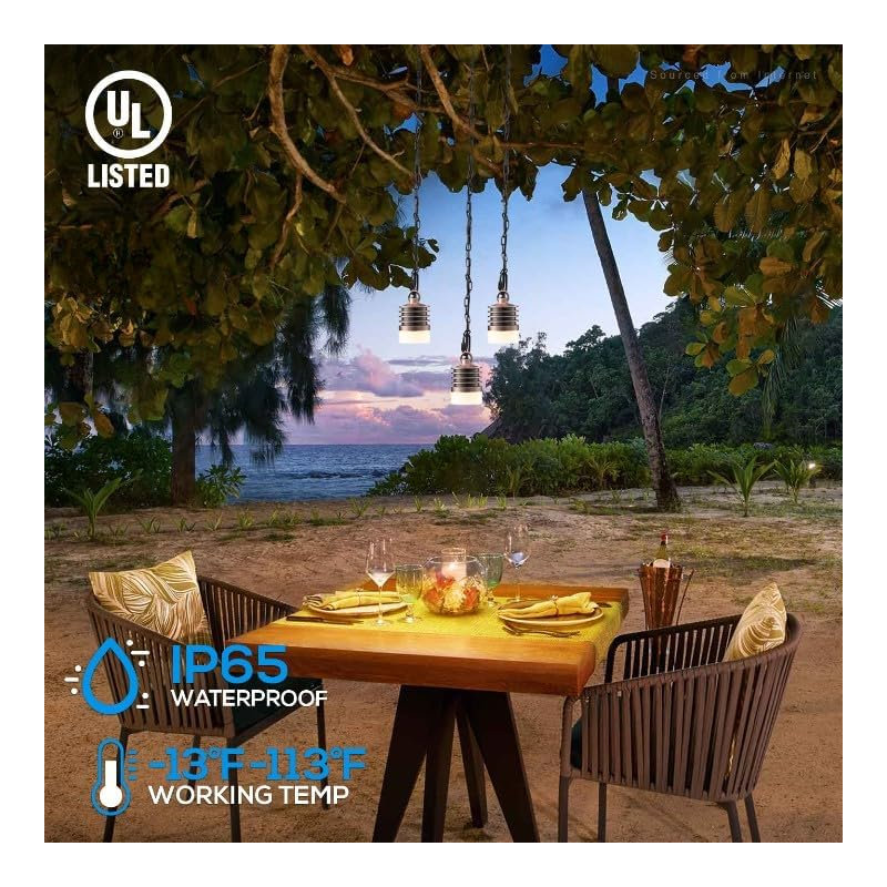 4.5W 12V Outdoor Pendant Light, 4.29Inch Low Voltage Hanging Tree Lights, 2700K, Red Bronze, Red Bronze