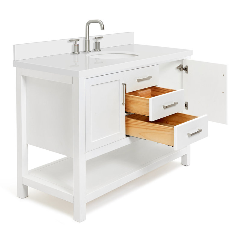 Bayhill 61'' W Single Vanity, Oval, Navy, 61"