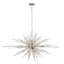 Luminaire suspendu ovale linéaire Orbital - P 24 po x l 48 po x H 24 po - poussière d'or