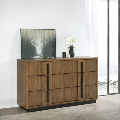 Gross 6-drawer Dresser Cabinet Ash Brown