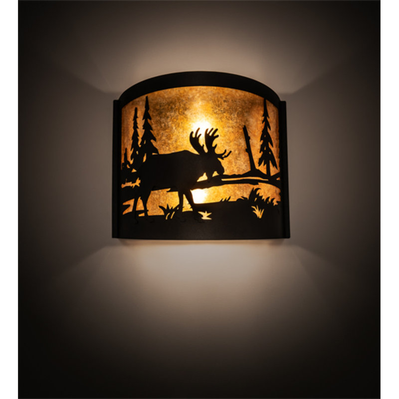 Moose At Lake 2 - Light Flush Mounted Sconce