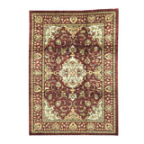 Hand-Knotted High-Quality Red and Red Area Rug