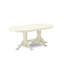 Ensemble de salle à manger 5 pièces comprenant une table de cuisine ovale avec rallonge papillon et 4 chaises de salle à manger Parson en lin Shitake foncé, 101,6 x 193,3 cm, blanc lin-1255967302-1255967301-1323717778