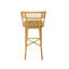 Roatan - Tabouret de bar avec accoudoirs en aluminium - Tissage synthétique et finition en bambou naturel