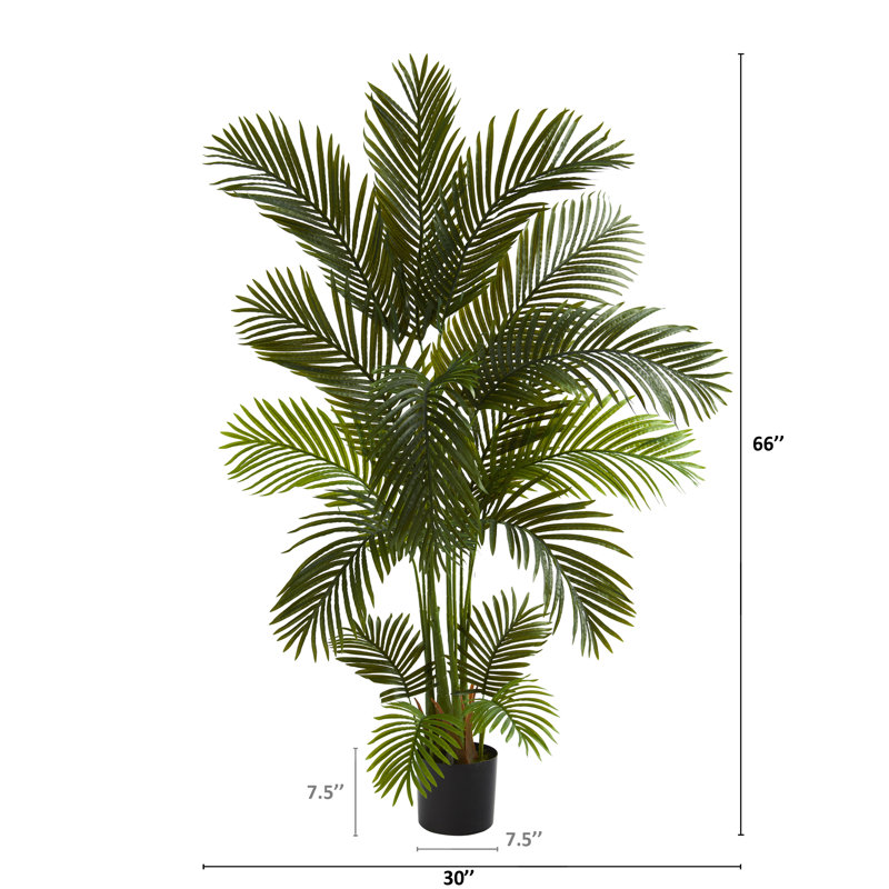 Artificial Palm Tree in Pot Liner, 66" H x 30" W x 30" D