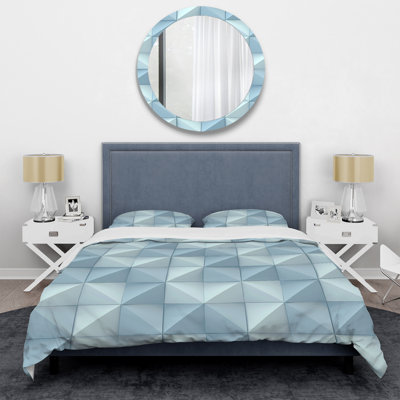 Ensemble de housse de couette glamour Baby Blue Triangle