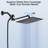 Matte Black Metal Shower Head With Hose - Finish 10 Inch Rainfall Self-Cleaning Function-121320245