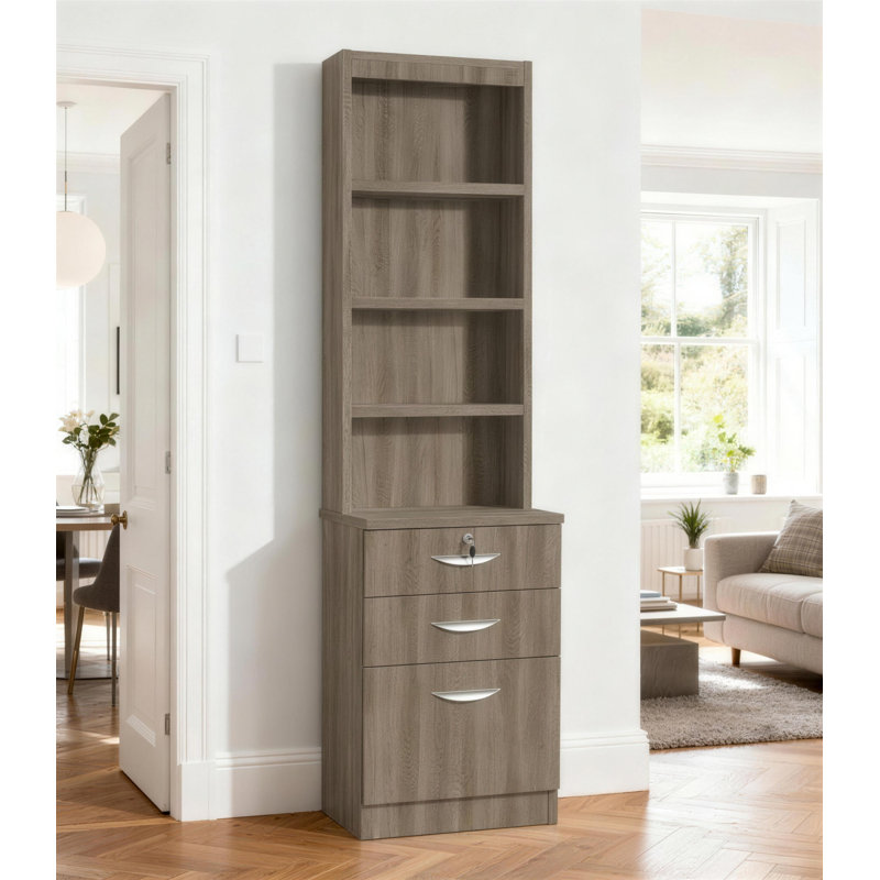 Cormac 48cm Wide 3 -Drawer File Cabinet, Grey Nebraska
