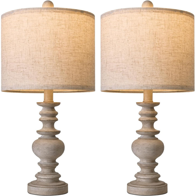 Ensemble de 2 lampes de table 20 "gris antique