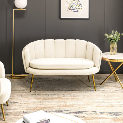 Ifigenia 54.3" Wide Velvet Loveseat with arms