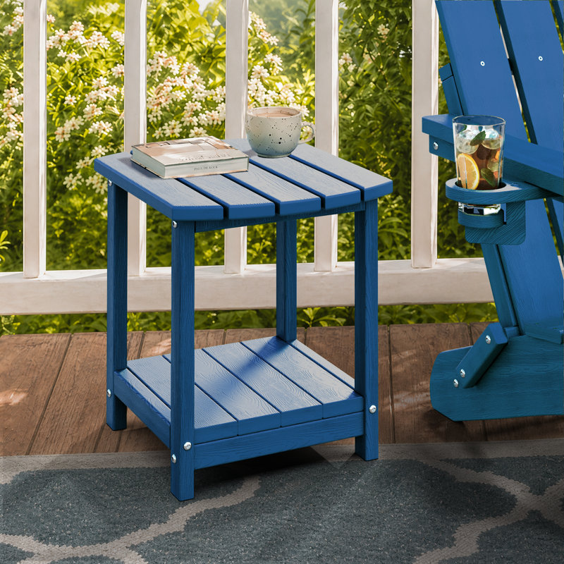 Table de bout d'extérieur en PEHD Adirondack, Marine