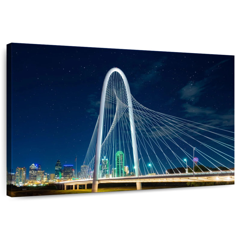 Pont Margaret Hunt Hill de nuit, H 16 po x l 24 po