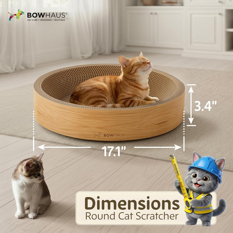 Lit rond à griffer pour chat, salon à griffes en carton, bol à chat réversible pour chats d'intérieur, planche à gratter durable pour chat, coussin de chaise à griffer pour chat, protecteur de meuble