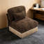 Fauteuil sans accoudoirs en chenille léopard avec 1 coussin-1988076148