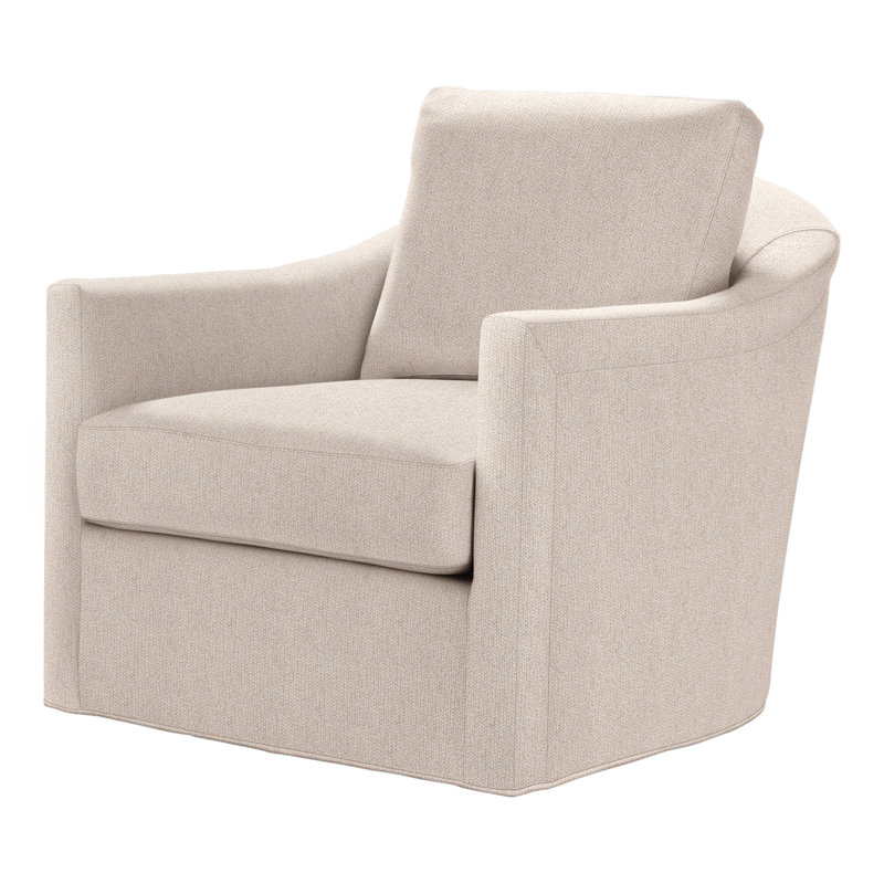 Catalina Swivel Armchair, Perigold Improve Stucco, Dune