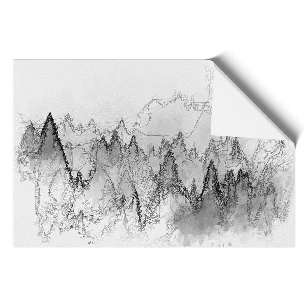 The Misty Forest Sketch - Frameless Print