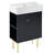 Bathroom vanity Single Ceramic Sink with Left side storage