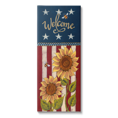 " Americana Welcome Country Sunflowers " by Lisa Hilliker