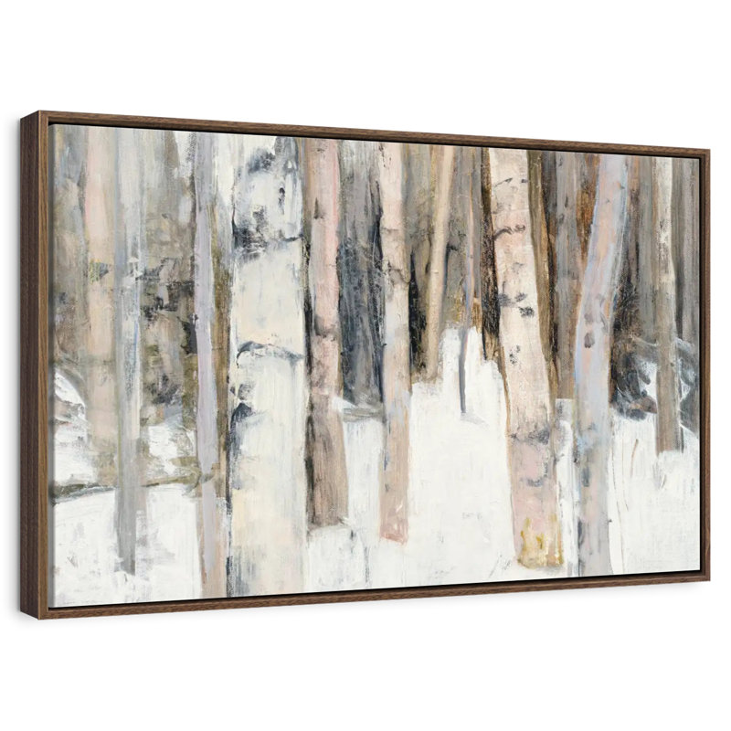 Lumière chaude d'hiver I, Cadre flottant noyer, 40 po x 27 po