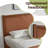 Wooden platform bed with upholstered base-2029263071-2029263066