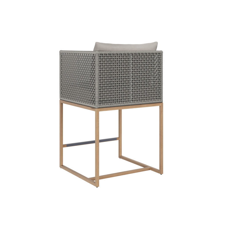 Crete Outdoor Teak Bar Stool